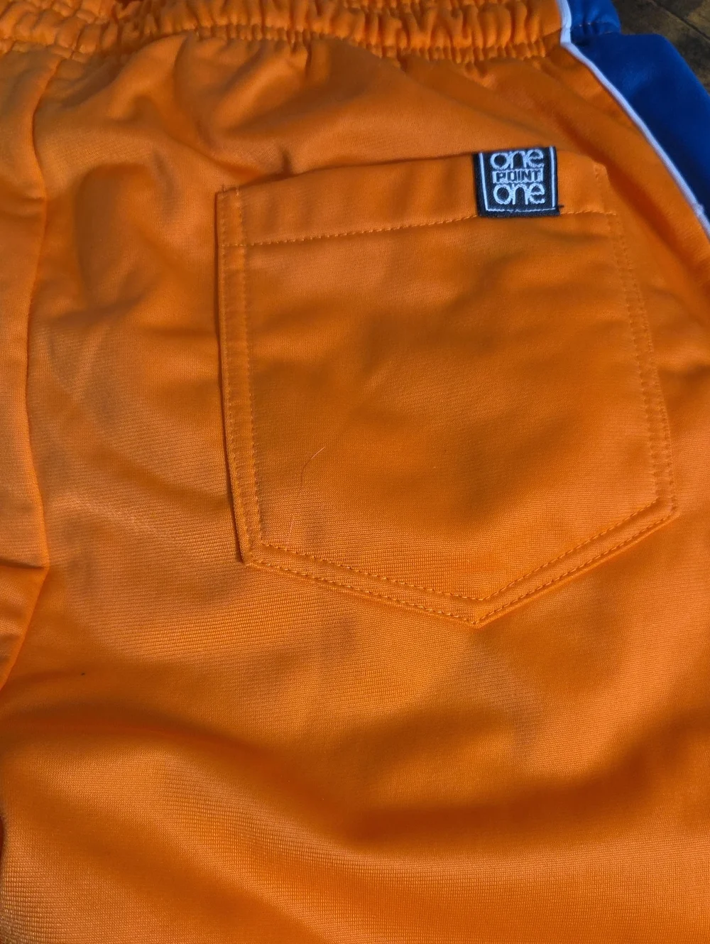 Two Pairs Boy's Athletic Track Pants Orange &‎ Blue Side Panels Black & White L